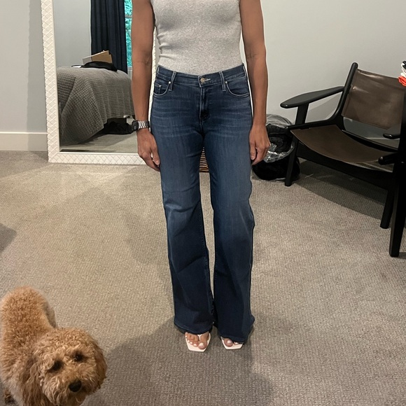 MOTHER Twister Sneak High Waist Flared Wide Leg - Size 25 - Picture 8 of 8